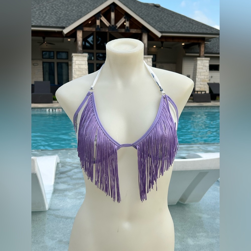 Purple Fringe Butterfly Top